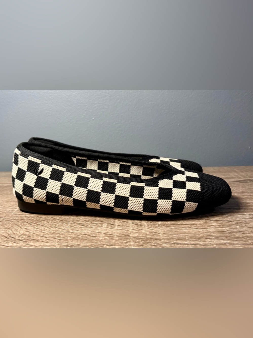 VIVAIA Margot 2.0 Square-Toe Flats - black & white checker - EU 36.5 / US 6.0